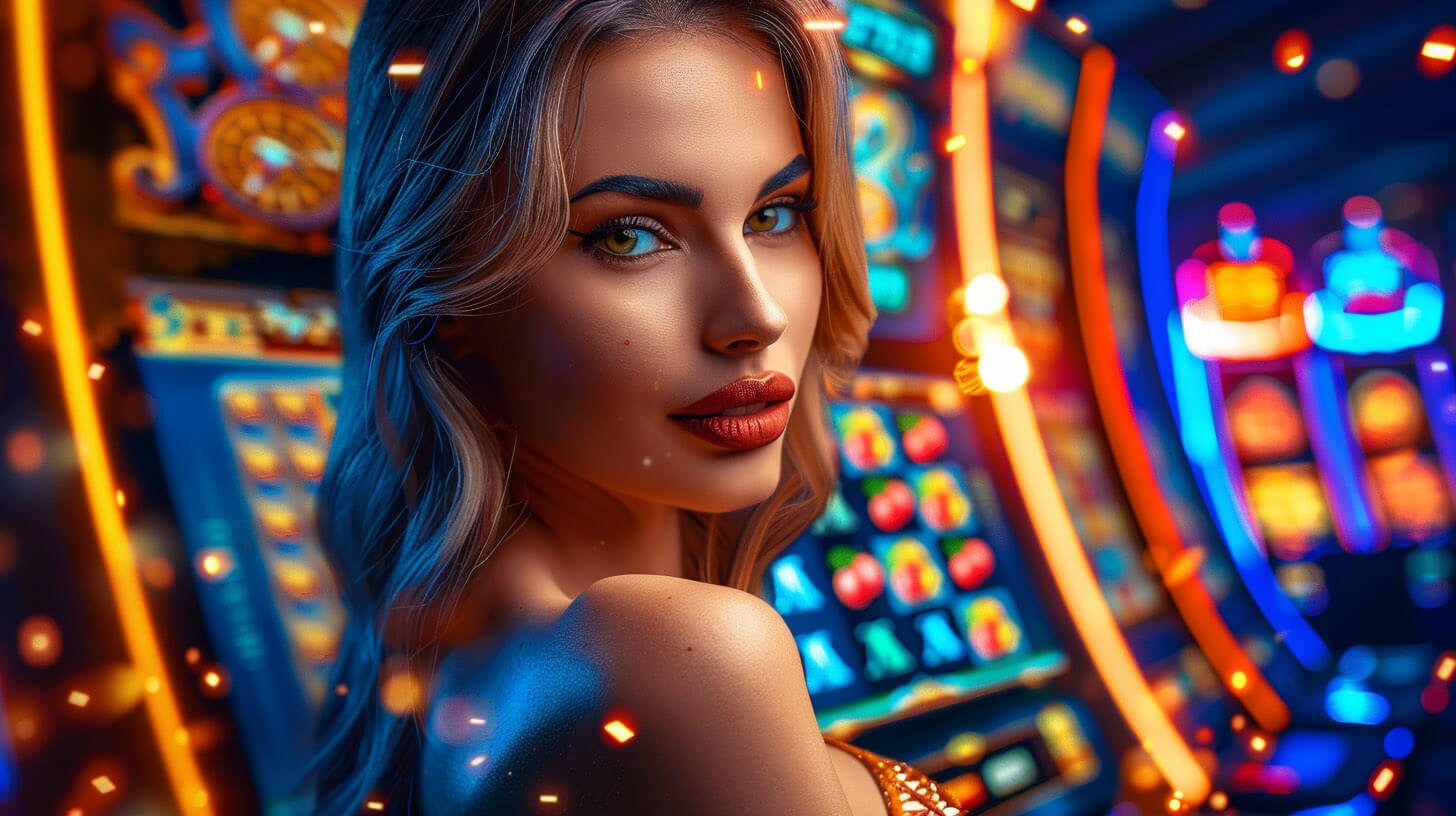 Tampilan dashboard multi-permainan dengan kategori live dealer dan slot